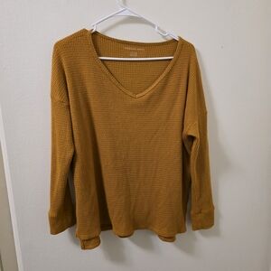 Mustard Yellow V-Neck Sweater